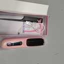FLOWN Original Go Brush PRO [Five Minutes Hair Styling Routine] - No Damage Heat Brush with USB-C Charger - Electric Travel Pocket Brush for All Hair Types - Pink (Formerly Numoya)