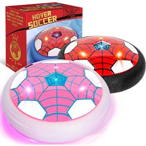 Hover Soccer Ball, 2 Pack - Indoor Soccer Toys for Kids, Cool Sports Games for Boys and Girls, Birthday GiftsRed and Pink