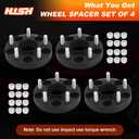 HISH 5x114.3 Wheel Spacers, Forged 1 Inch Wheel Spacer with Hubcentric 5x4.5 66.1mm Bore M12x1.25 Lugs, 6061-T6 Aluminum Alloy, Fit for 370Z 350Z 240SX 300ZX GTR Murano Maxima Sentra