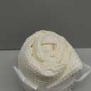 Waffle Weave Shower Curtain - Ivory Cotton Fabric Texture Heavyweight Shower Curtains for Bathroom,Washable,72Wx72L