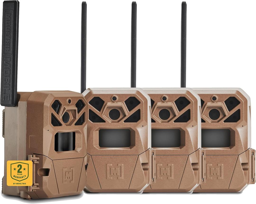 Moultrie Edge 2 Cellular Trail Camera - Auto Connect Nationwide 4G LTE - On Demand 36MP Photo - 1080P Video with HD Audio - 100 Ft Detection Range - Low Glow Flash