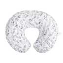 Boppy Original Nursing Pillow, Gray Taupe Leaves, Ergonomic Nursing Essentials for Bottle and Breastfeeding, Firm Fiber Fill, with Removable Pillow Cover, Machine Washable