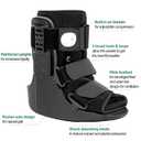 Jewlri Air Walker Boot, Fracture Boot Short Walking Protection Fits Left or Right Foot Ankle Support for Injuries Fractures Sprains Black Large