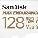 SANDISK 128GB High Endurance Video microSDXC Card with Adapter for dash cam and home monitoring systems  C10, U3, V30, 4K UHD, Micro SD Card  SDSQQNR128GGN6IA