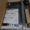 Vaunn Medical Pneumatic Adjustable Overbed Bedside Table with Wheels (Hospital and Home Use) (Black)