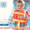 Dark Lightning USCG Approved Infant Life Jacket 0-30 lbs, Swim Vest for Baby/Toddlers 1-3 Year Old 20-30 lbs,Toddler Floaties for Pool Swimming,Boating,Beach,Puddle