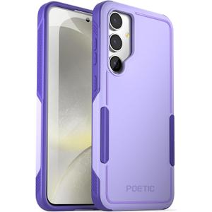Poetic Neon Case for Galaxy S24 Plus 6.7", Dual Layer Rugged Slim Shockproof Protective Cover, Purple