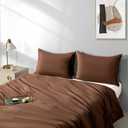 2 Pack Microfiber King Zipper Pillowcases, Soft Comfortable Not Shrink Coffee Pillow Case, Breathable Pillow Cases Set of 2 (20x36 Inches)