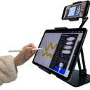 Phone and Tablet Stand with Dual Devices Holders, Universal 360 Swivel Tablet/Phone Holder Compatible iPad, iPhone, and Other 3.5~11 Devices, NOT for 13" iPad (Black)