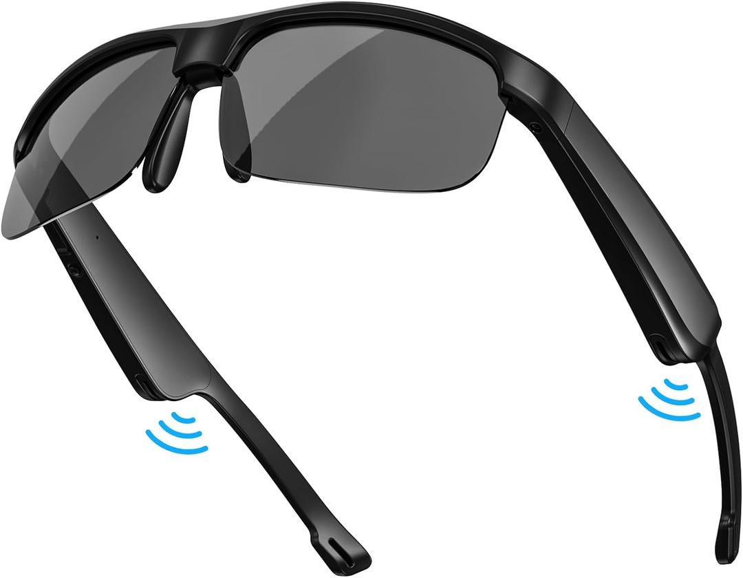 Smart Glasses, Polarized Bluetooth Sunglasses, Built-in Mic & Speakers, Voice Assistant, UV Protection Audio Sun Glass