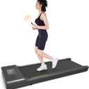 lacuffy Under Desk Treadmill, Smart 2-in-1 Walking Pad for Walking and Jogging, Portable 2.5HP Low-Noise Treadmill with Remote & App Control, 300lbs Capacity