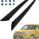 Windshield A-Pillar Trim Molding Set, Compatible with 2014-2019 Kia Soul, Front Driver & Passenger Side, Exterior Plastic Windshield Trim, Replace#86170-B2000, 86180-B2000, Window Outside Accessories