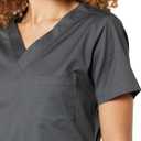 2 x Amazon Essentials Women's Classic Fit V-Neck Short Sleeve Scrub Top (Available in Plus Size) (Gray, XXL)