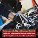 2 x Upgraded 37960 Electrical Disconnect Pliers, 8in Automotive Tools Electrical Connector Pliers, Automotive Tools for Auto Mass Air Flow Sensors, Fuel Injectors and Long Spark Plug (Stright)