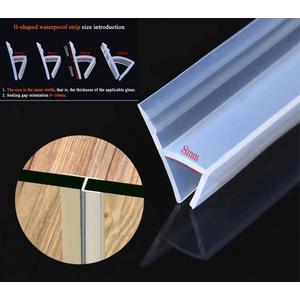 3meters (120") Glass Shower Door Seal Strip Frameless Seal Shower Door Sealing Strips Silicone Rubber Window Seal to Stop Shower Leaks Flexible Weatherproof Seal for Bathroom(H-Type 8mm (5/16")