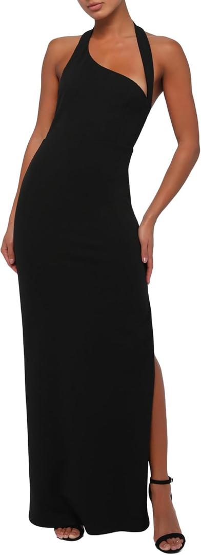 Lulus Women's Ridley Asym Maxi Dress, Size Large