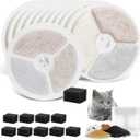 10 Pack Replacement Filters Compatible with Solo 2/Solo SE, E versweet 2S/3/3 Pro, Triple-Layer Cotton Filter with Activated Carbon, Ion-Exchange Resin and Pump Sponge, High-Efficiency