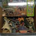 FRUSE Dinosaur Toys for Kids 3-5 - 12Pcs Dinosaur Figures with Interactive Dinosaur Sound Book,Included Realistic Roars,Story,QA,Volume Adjust E-Book Animal Toy for 3 4 5 6 Kids