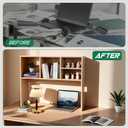 GCCSJ 2-Tier Bookshelf for DeskWood Desktop Bookshelf OrganizerMultifunctional Desktop Bookcase with 4 ShelvesPerfect for Organizing Books, Magazines, Office Supplies