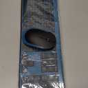 Wireless Keyboard and Mouse, Vssoplor 2.4GHz Rechargeable Quiet Full-Size Keyboard and Mouse Combo with Nano USB Receiver for Windows, Laptop, PC, Notebook-Black and Blue