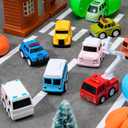 JOYIN 12 Pcs Prefilled Easter Eggs with Toys, Plastic Eggs with Cute Pull Back Cars, Easter Basket Stuffers, Party Favors for Kids, Classroom Prize Supplies