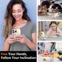 SPIDERCASE Magnetic for iPhone 16 Pro Max Case, with 2Pcs [Tempered Glass Screen Protector] [ Military Grade Drop Protection] Invisible Kickstand Slim Case for iPhone 16 Pro Max 6.9", Clear