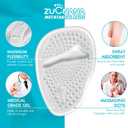 ZUCNANA Ball of Foot Cushions (2 Pairs Gel Shoe Inserts), Heel Inserts for Women, Non Slip Heel Pads, Heel Cushions for Women Foot Pain Relief and Comfort, One Size Fits Any (Clear)