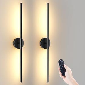 JOFIOS Battery Operated Wall Sconces Set of 2, 360°Rotation Wireless Rechargeable Wall Lights: Dimmable Detachable Wall Lamp with Remote Control, 3000K-6000K Infinite Dimming Wall Sconce 34.7 Inch