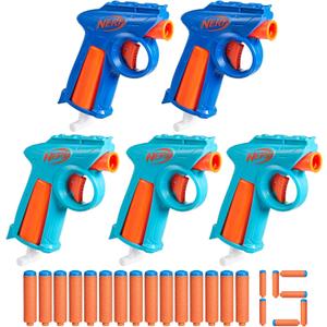 Nerf N Series Party Pack, Includes 5 N Series Flex Blasters, 15 N1 Darts Compatible Only N Series Blasters, Ages 8+