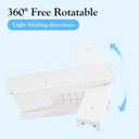 2 x Swing-Arm Swivel Stapler - 20 Sheets Capacity, 360 Degree Rotate Desk Stapler with 100 Staples - Non-Slip Office Stapler, White