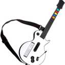 DOYO Wireless Wii Guitar Hero Controller Compatible with Guitar Hero and Rock Band 2 & 3 Games with Strap (Excludes Rock Band 1), White
