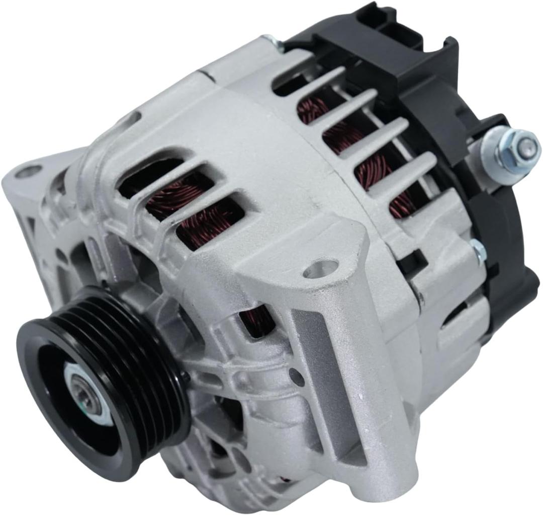 Torquizo Alternator 12V 120A compatible with Chevrolet Equinox 2010-2017, GMC Terrain 2010-2017, Buick Regal 2012/2015-2017, L4 2.4L, CW 5-Groove Pulley, Replaces OE 13500315, 13588328, TG12C067