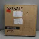 VASAGLE 21.7-Inch Round Side Table, 2-Tier End Table, Nightstand with Steel Frame, Spacious Top, for Small Spaces, Living Room, Bedroom, Rustic Brown and Ink Black ULET56BX