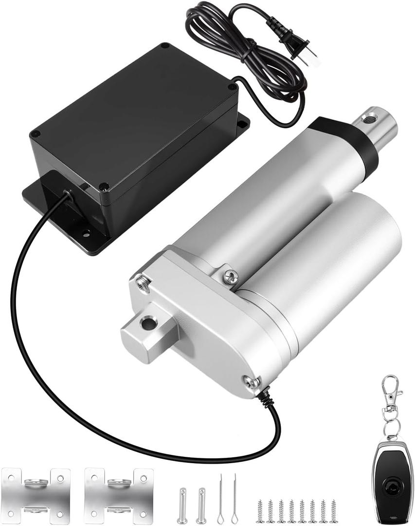 Smart Chicken Coop Door Opener with Timer, Remote Control Automatic Chicken Cage Door Opener Closer, IP44 Weatherproof for Poultry Duck Hen House, Up to 40m Range, Easy Installation