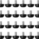 24 PCS 8mm x 1.25 M8 Project Adjustable Outdoor Furniture Leg Levelers, Screw in Leg Levelers Replacement Outdoor Patio, Stainless Steel Screw-in Patio Furniture Leveling Feet