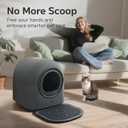 Self Cleaning Cat Litter Box Automatic HHOLOVE with 360 Safety Sensors, Odor Control, Real-Time Health & Weight Monitor, Ultra-Quiet, 60L Large Capacity for Multiple Cats, 2026 Ver. Midnight Grey