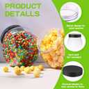 Tradder 24 Pcs Plastic Candy Jars with Lids 8.5 oz Wide Mouth Candy Containers Bulk for Cookie Buffet Coffee Party Laundry Kitchen