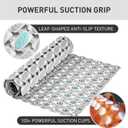 Bath Tub and Shower Mat Non Slip Bathtub Safety Mat with Powerful Suction Cups and Drain Holes, 27 x 16 Inch Soft Bathtub Mat Non Slip Bath Mat for Tub, Machine Washable, Easy to Clean, Grey