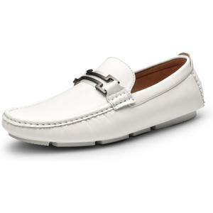 Bruno Marc Men's Driving Penny Loafers Casual Slip on Moccasins Shoes (9, White)