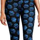 Septangle Women's Swim Bottom Mid Waist UPF 50+ Swimwear Rash Guard Sport Leggings (Blue)