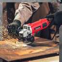 AVID POWER Angle Grinder 4-1/2 Inch 8.0 Amp 1000W Electric Grinder Tool 7-Variable-Speed Metal Grinder, 11,500 RPM, Paddle Switch with Lock-on Button, Cutting & Grinding Wheels and Side Handle - Red