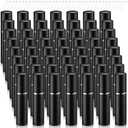 Zonon 56 Pieces 5ml Refillable Perfume Atomizer Mini Refillable Spray Perfume Bottle Portable with 56 Pieces Refill Pump Dispenser Pump Transfer Tool for Outgoing Valentine's Day(Black)