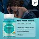 L-Theanine Gummies 400mg, Magnesium Glycinate 400mg, Melatonin 10mg, High Dose for Adults Stress & Muscle Relief, Sleep, Circadian Rhythm, Non GMO, Gluten Free, Vegan, Sugar Free, Grape, 60