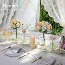 Hewory Hurricane Glass Candle Holders: 6 PCS Clear Hurricane Candle Holders for Pillar Candles Floating Candles, Glass Cylinder for Table Centerpieces Christmas Wedding Party Holiday Home Decor