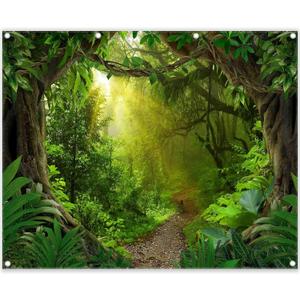 10x8ft Jungle Forest Photography Backdrop Tropical Rainforest Natural Scenery Background Safari Kids Adults Party Decoration Photo Booth Props