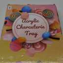 13.8" Extra Large Acrylic Letter Charcuterie Board Box, Reusable Fillable Letter Cake Candy Dish Display Serving Tray for Birthday Anniversary Party Decoration (I)