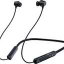 Rythflo Active Noise Cancelling Headphones, Wireless in Ear Neckband Blutooth Headphones with 3 AI Mics ENC, 60Hrs Playtime, V5.3 Multipoint Connection Magnetic Earbuds for Work/Travel/Home/Office (Black)