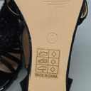 Women Wedge Sandals Sparkly Rhinestone Open Toe Fashion Dressy Sandals Evening Wedding Prom Shoes (7, Black)