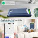 TopMade for MagSafe Wallet, Works with Apple Find My, Strongest Magnetic Wallet with Stand, 6 Card Holder, RFID Blocking, Magnetic Card Holder for iPhone 17/16/15/14/13/12 Series, Rechargeable, Blue