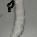 Cat Wolf Fox Faux Fur Furry Tail for Cosplay Halloween Fancy Party Costume Accessories (19.68 inch, Black)
